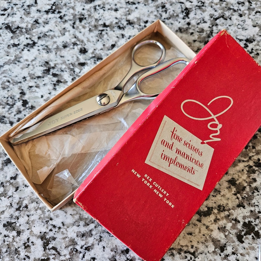 Rex Cutlery Joy Super-Edge P-50 Chrome Plated Pinking Shears 7in Silver In Box